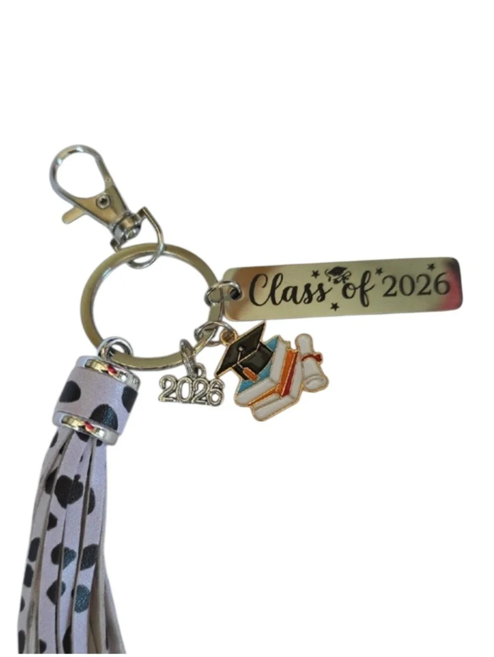 Graduation Gift Key Chain With Tassel And Charms